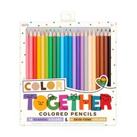 Lápices de colores y lápiz aislado página para colorear para niños